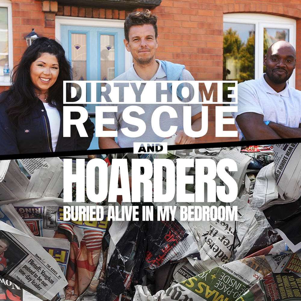 Fra utsiden ser hjemmene deres vanlige ut. Men innvendig har ting gått helt galt! Se "Dirty Home Rescue" og "Hoarders", der eksperter hjelper familier med å få kontroll på hjemmene og dårlige vaner.