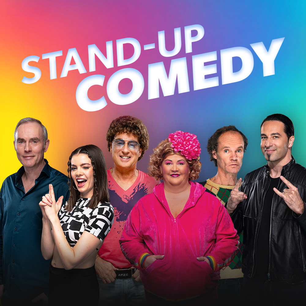 Die bekanntesten Comedians Deutschlands mit ihren Live-Bühnenprogrammen. Die Klassiker der letzten Jahrzehnte ebenso wie neue Programme und Mixed Shows.