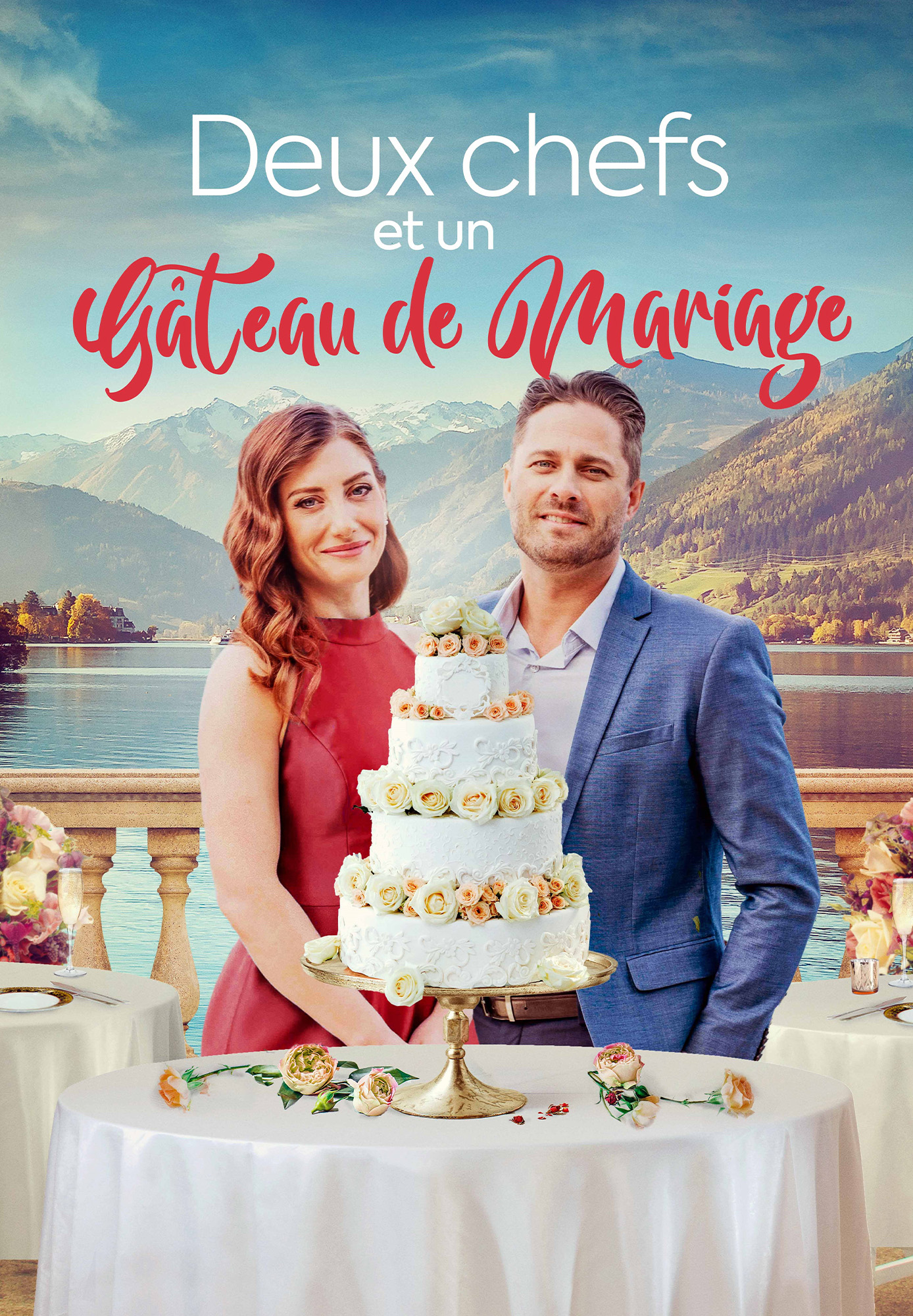 Deux chefs et un gâteau de mariage