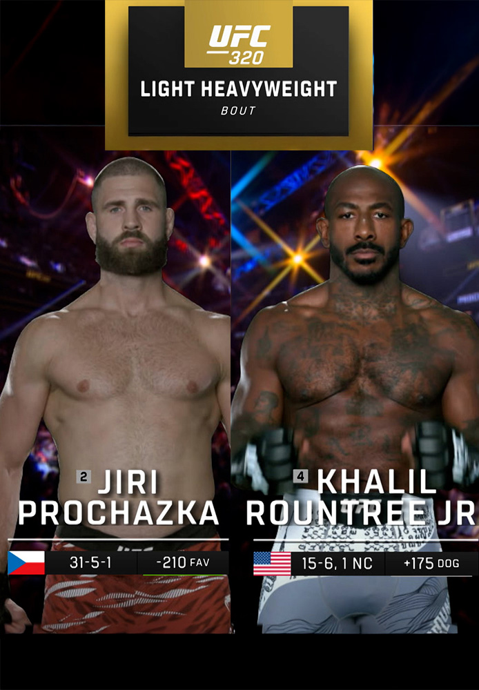 320: Jiri Procházka vs. Khalil Rountree Jr. Main Card