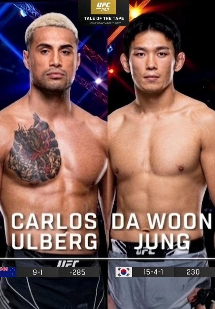 293: Carlos Ulberg vs. Da Woon Jung Prelims