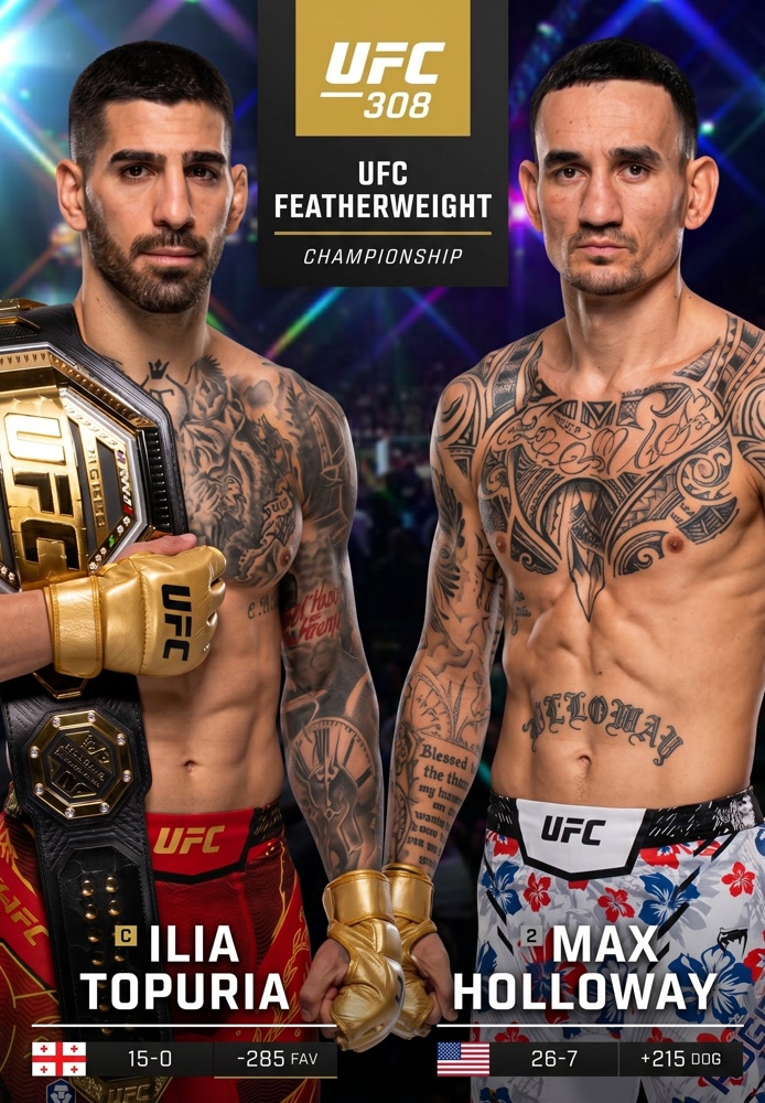 308: Ilia Topuria vs. Max Holloway Main Card
