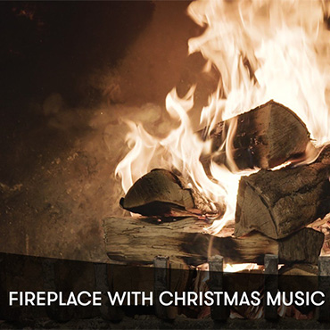 Fireplace with Christmas music